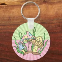 Magical Mushroom Cute Pastel   Keychain