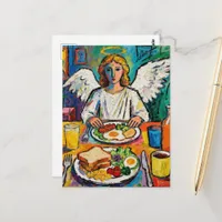 Angel at Breakfast Postcard