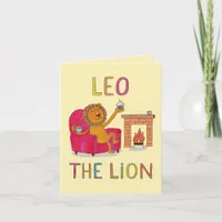 Leo the Lion birthday card zodiac sign