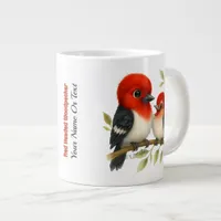 Feisty Red-headed Woodpecker Giant Coffee Mug