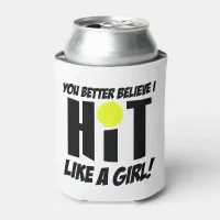 hit like a girl volleyball can cooler