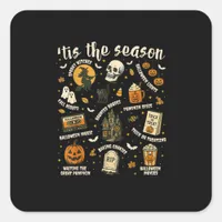 Tis Season Santa Hat Retro Vintage  Square Sticker