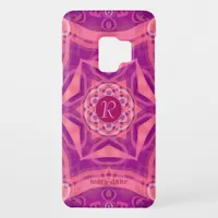 Modern Pink Batik Star Monogrammed Case & Covers