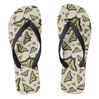 Southwest Yellow Swallowtail Butterflies All Over Flip Flops