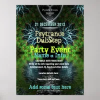 Fractal Garden Event Flyer Poster