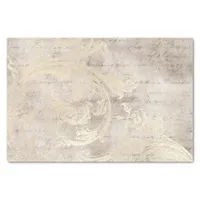 Vintage Grunge Ivory Damask Tissue Paper