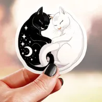 Yin Yang Cats Sticker