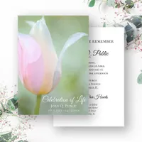 Pastel Tulip Spring Celebration of Life Funeral Invitation