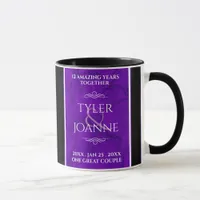 Elegant 12th Silk Wedding Anniversary Celebration Mug