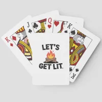 Let's Get Lit - Campfire Vibes - Camping Adventure Poker Cards