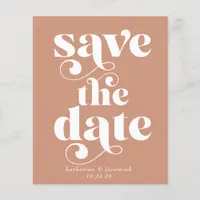 Budget Modern Typography Wedding Save the Date