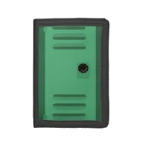 Too Cool For School Green Locker Fun Trifold Wallet