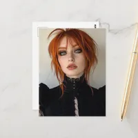Gorgeous Woman With Red Hair Postcard