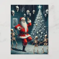 Santa and the Dancing Skeletons Postcard