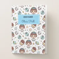 Cartoon Space Back to School Supplies Teachers Pocket Folder