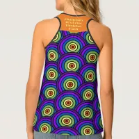 70's Retro Disco Geometric Name  Tank Top