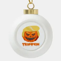 Trumpkin Classic – Basic Autumn Ceramic Ball Christmas Ornament
