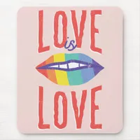 Lips Love Is Love Mouse Pad