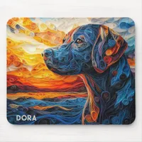 Colorful Labrador Retriever Dog Portrait Mouse Pad