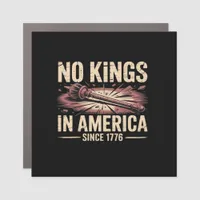 No Kings In America Since 1776 King Free Classic V Car Magnet