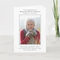 In Loving Memory Obituary Photo Collage Memorial  Note Card