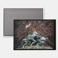 US Marines War Memorial Iwo Jima Fireworks Rec Magnet