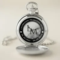 Elegant 70th Platinum Wedding Anniversary Pocket Watch