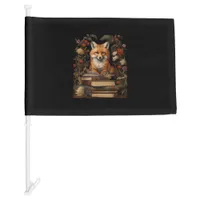 Cottagecore Aesthetic Book Lover Goblincore Retro  Car Flag