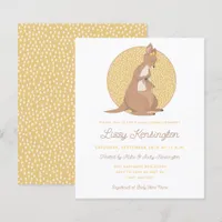 Budget Kangaroo Yellow Baby Shower Invitation