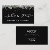 Black Glitter Business Card