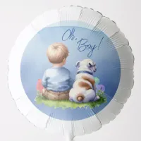 Oh, Boy! Baby and Bulldog Baby Shower Balloon