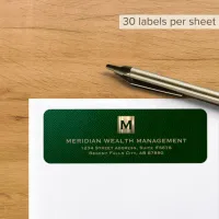 Professional Financial Return Address Label