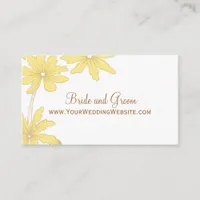 Yellow Daisies Wedding Website Card