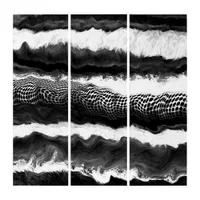 Black and White Abstract Modern Illusion Art  
