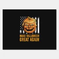 Funny Usa Trumpkin Make Halloween Great Again Sign