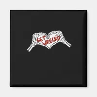 Get Wrecked Skeleton Hand Heart Classic Magnet