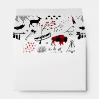 Buffalo Adventures Black and Red Plaid ID599 Envelope