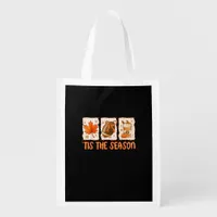 Tis The Season Football Halloween Thanksgiving  Grocery Bag