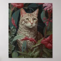 Cat in the Jungle Poster