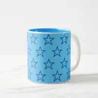 Mug - Blue Stars on Light Blue