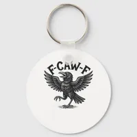 Halloween F-Caw-F Bird Crow Women Men Minimal Clea Keychain