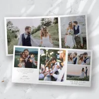 Multiple Photo Wedding Trifold Thank You Card