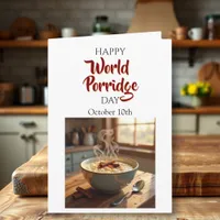 World Porridge Day - October 10th Card