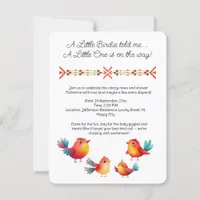 Bird-Themed Baby Shower Cute Watercolor