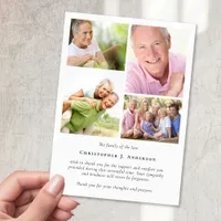 Photo Collage Funeral Thank You Card