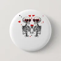 Skeleton Heart Hands Trending Modern Aesthetic Button