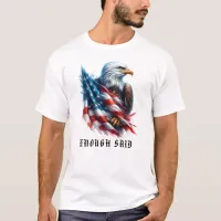 *~*  Detailed EagleAP16 American Flag USA Bald  T-Shirt