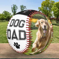 Dog Dad Father's Day Pet Photos Monogrammed Baseball