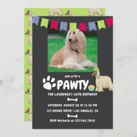 Afghan Hound Dog Birthday photo invitation