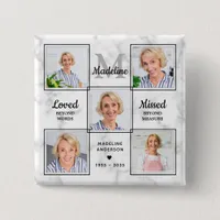 In Loving Memory Photo Collage Memorial Funeral Button